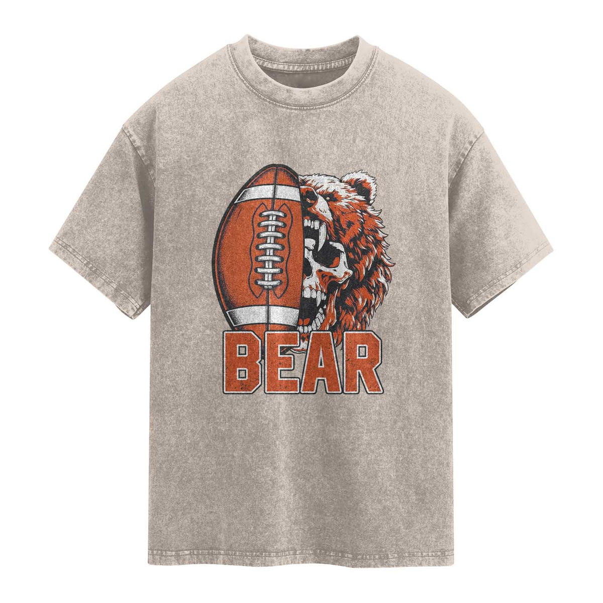 CFB Kings Washed Cotton T-Shirt Bear Skull Gothic Fan Gift
