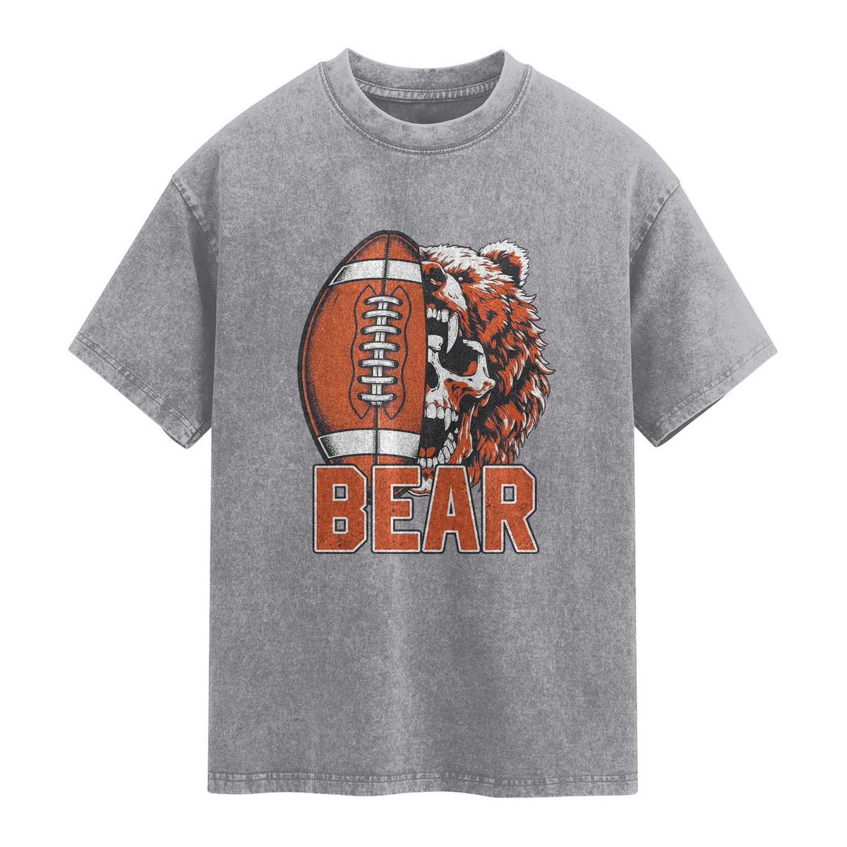 CFB Kings Washed Cotton T-Shirt Bear Skull Gothic Fan Gift