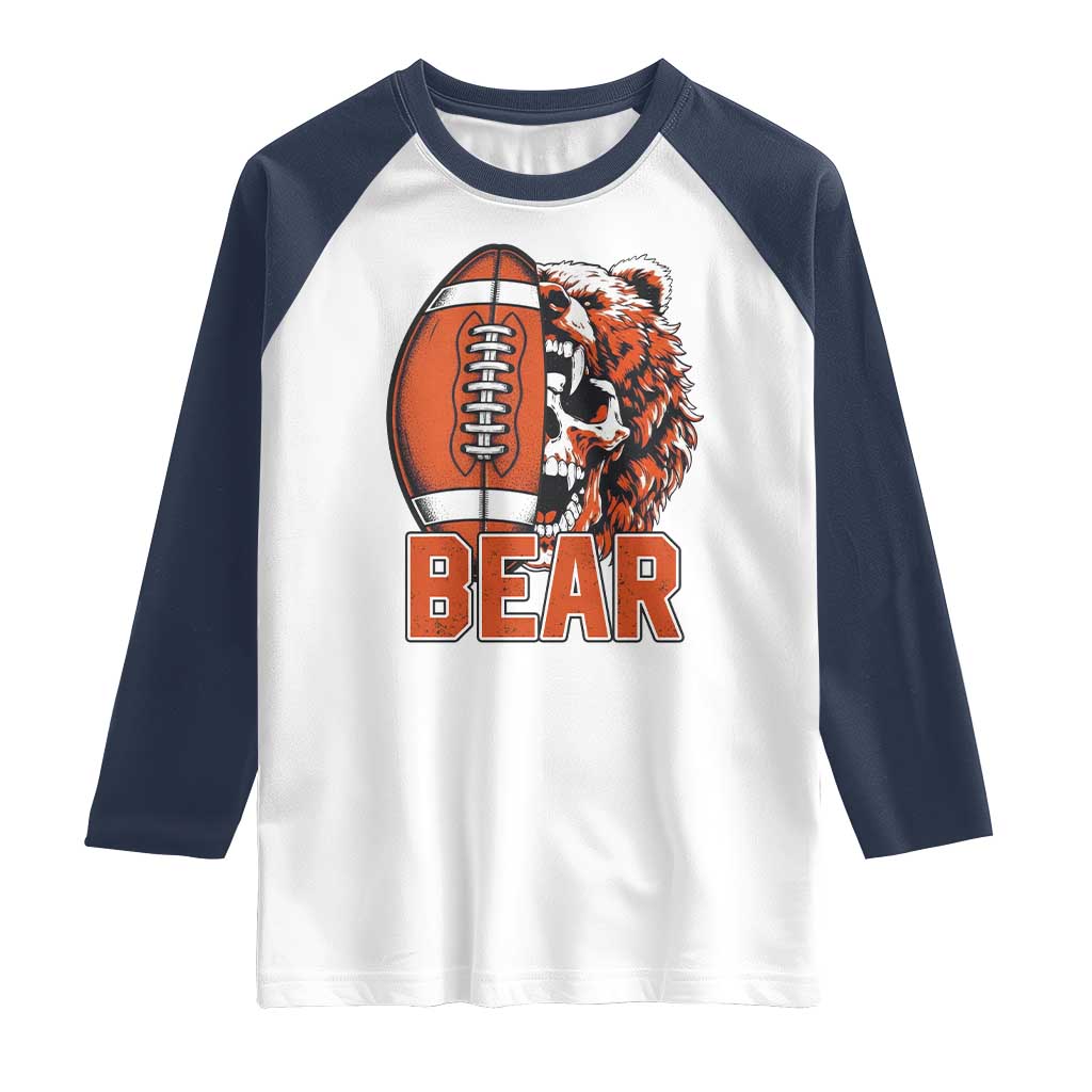 CFB Kings Raglan Shirt Bear Skull Gothic Fan Gift TS12 White Navy Print Your Wear