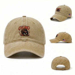 Funny CFBF Washed Cotton Baseball Cap Gift For Sports Lovers TS12 Washed Cap Universal Fit Khaki Print Your Wear