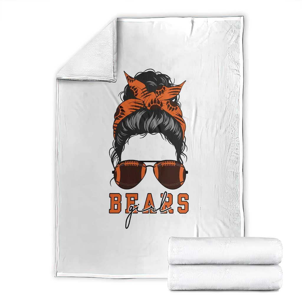 Girl Messy Bun Fan Throw Blanket CFB Lovers Gift TS12 White Print Your Wear