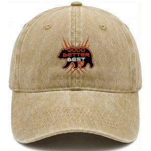 Good Better Best Motivational Washed Cotton Baseball Cap CFB Lover Gift TS12 Print Your Wear