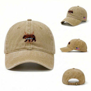 Good Better Best Motivational Washed Cotton Baseball Cap CFB Lover Gift TS12 Washed Cap Universal Fit Khaki Print Your Wear