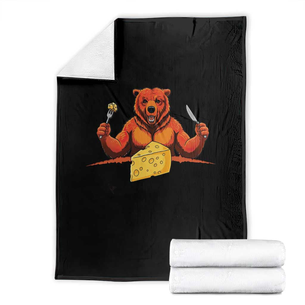 Football Rival Gift Throw Blanket Funny Br Eating CHZ TS12 Black Print Your Wear