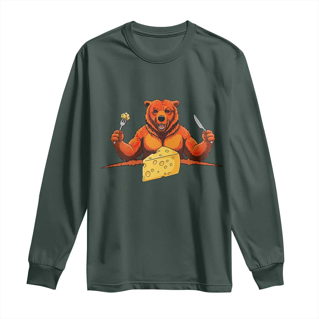 Football Rival Gift Long Sleeve Shirt Funny Br Eating CHZ TS12 Dark Forest Green Print Your Wear
