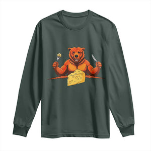 Football Rival Gift Long Sleeve Shirt Funny Br Eating CHZ TS12 Dark Forest Green Print Your Wear