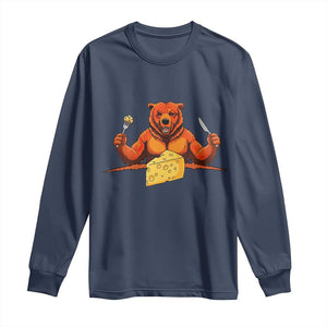 Football Rival Gift Long Sleeve Shirt Funny Br Eating CHZ TS12 Navy Print Your Wear
