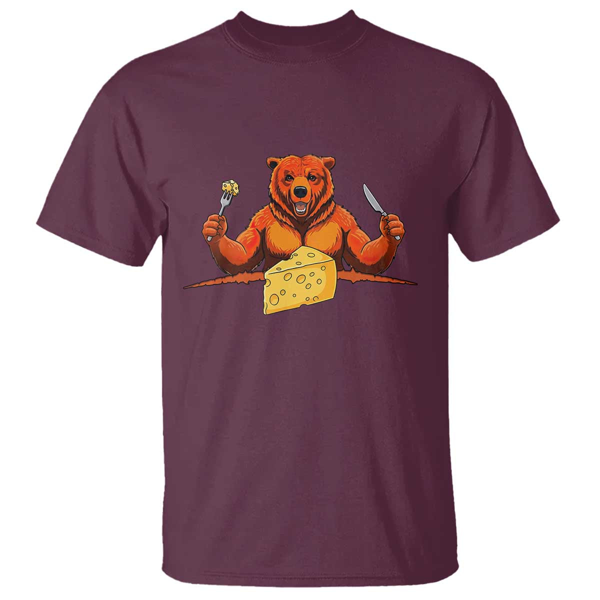 Football Rival Gift T Shirt Funny Br Eating CHZ TS12 Maroon Print Your Wear