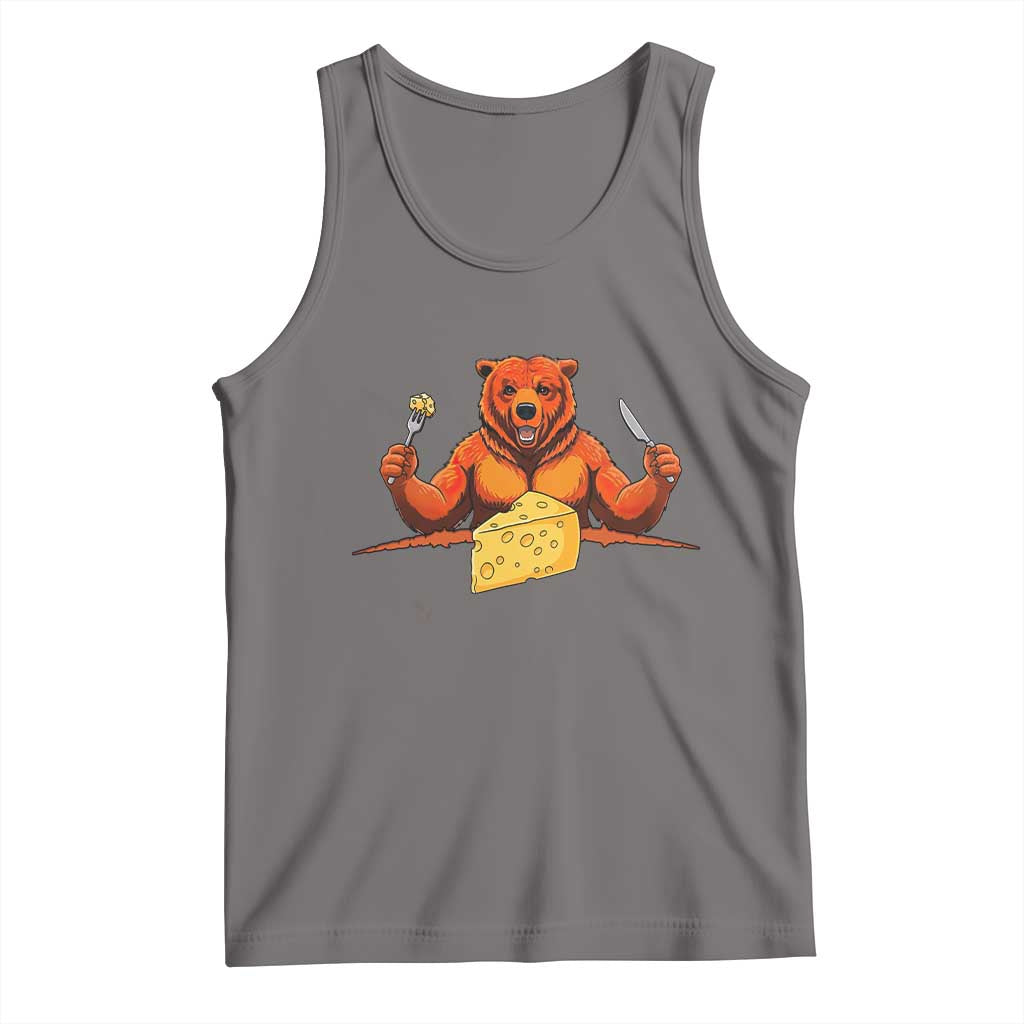 Football Rival Gift Tank Top Funny Br Eating CHZ TS12 Deep Heather Print Your Wear