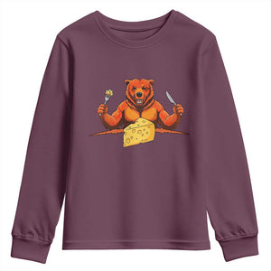 Football Rival Gift Youth Sweatshirt Funny Br Eating CHZ TS12 Maroon Print Your Wear