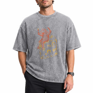 BR Eating CHZ Washed Cotton T-Shirt Funny Football Rival Gift