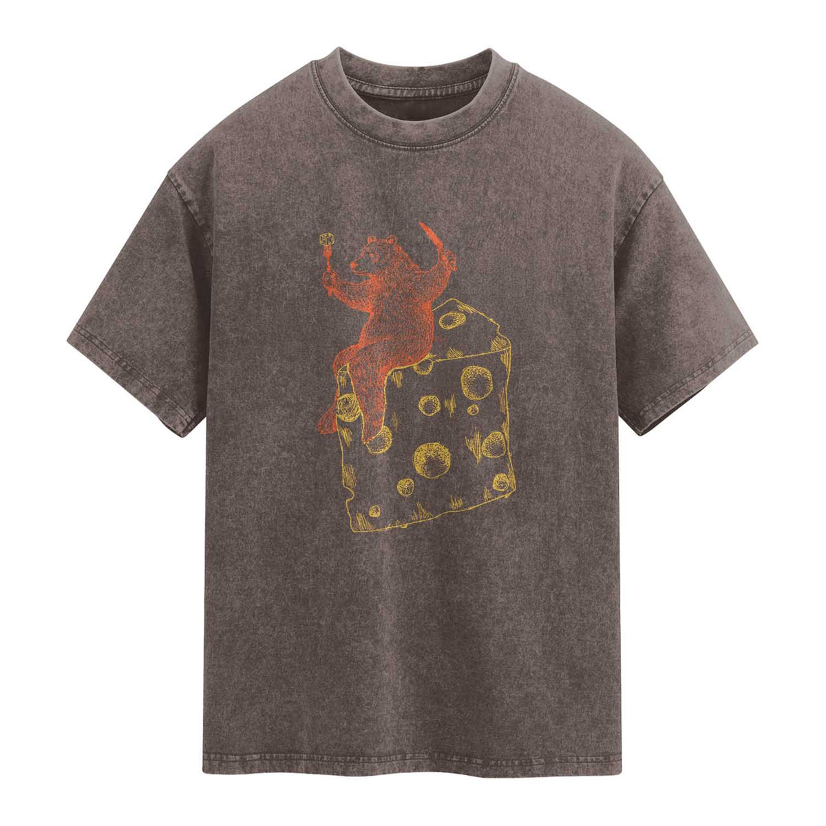 BR Eating CHZ Washed Cotton T-Shirt Funny Football Rival Gift