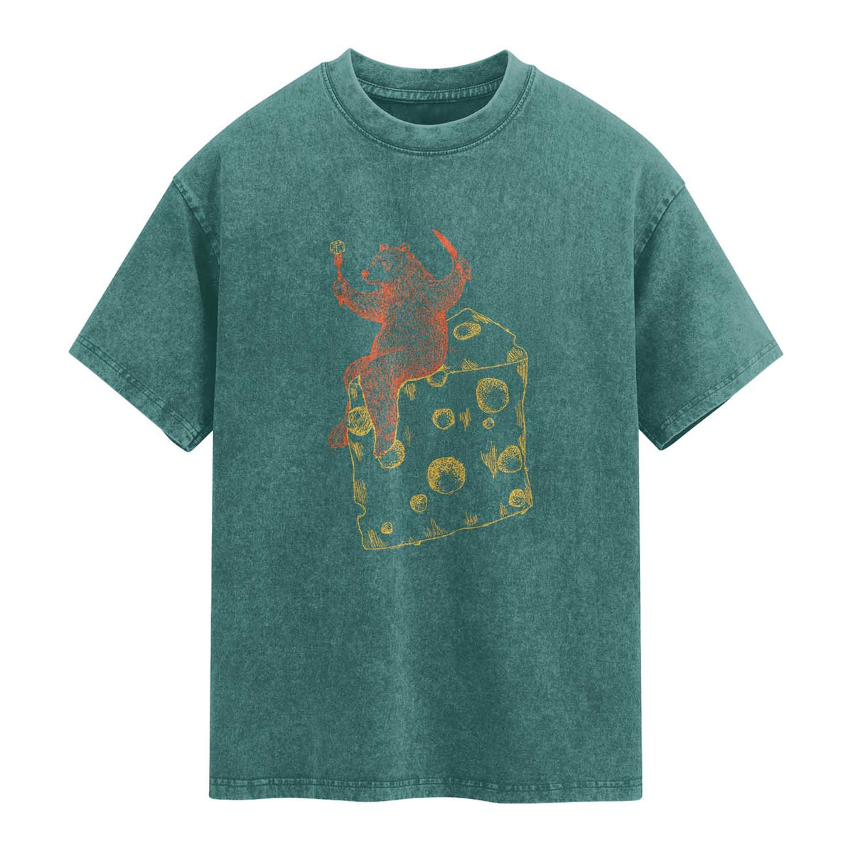 BR Eating CHZ Washed Cotton T-Shirt Funny Football Rival Gift