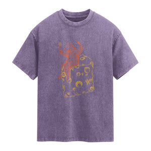 BR Eating CHZ Washed Cotton T-Shirt Funny Football Rival Gift