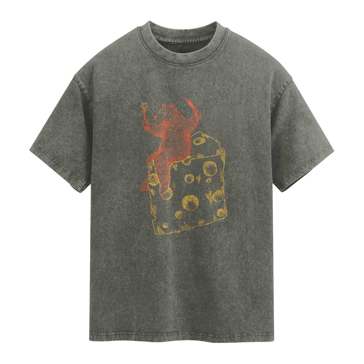 BR Eating CHZ Washed Cotton T-Shirt Funny Football Rival Gift
