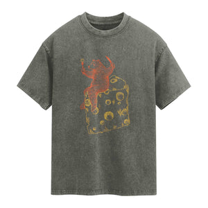BR Eating CHZ Washed Cotton T-Shirt Funny Football Rival Gift