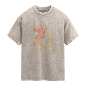BR Eating CHZ Washed Cotton T-Shirt Funny Football Rival Gift