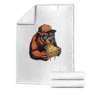Funny Br Eating CHZ Joke Game Day Throw Blanket Gift For Football Lovers TS12 White Print Your Wear
