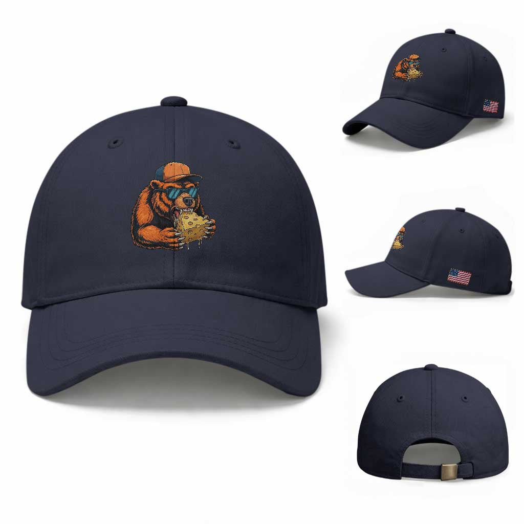 Funny Br Eating CHZ Joke Game Day Baseball Cap Gift For Football Lovers TS12 Baseball Cap Universal Fit Navy Print Your Wear