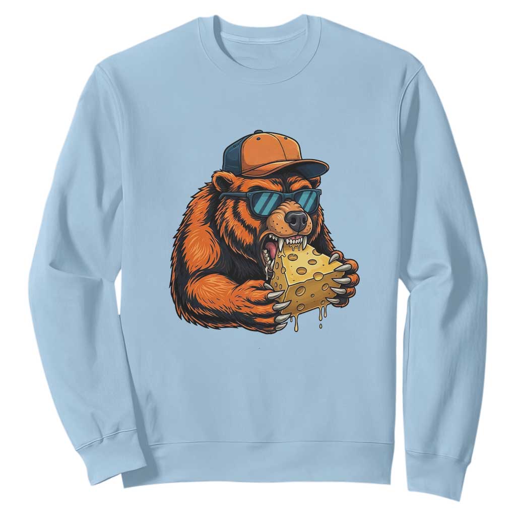 Funny Br Eating CHZ Joke Game Day Sweatshirt Gift For Football Lovers TS12 Light Blue Print Your Wear
