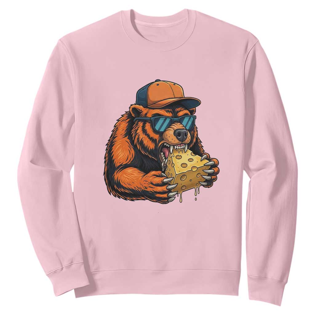Funny Br Eating CHZ Joke Game Day Sweatshirt Gift For Football Lovers TS12 Light Pink Print Your Wear