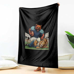 Football Rival Gift Throw Blanket Fierce Br Defeating Lio TS12 Print Your Wear