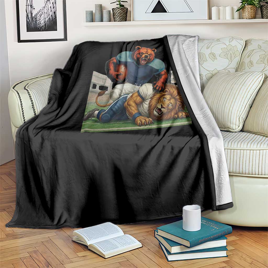 Football Rival Gift Throw Blanket Fierce Br Defeating Lio TS12 Print Your Wear