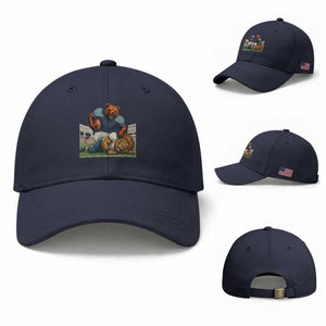 Football Rival Gift Baseball Cap Fierce Br Defeating Lio TS12 Baseball Cap Universal Fit Navy Print Your Wear