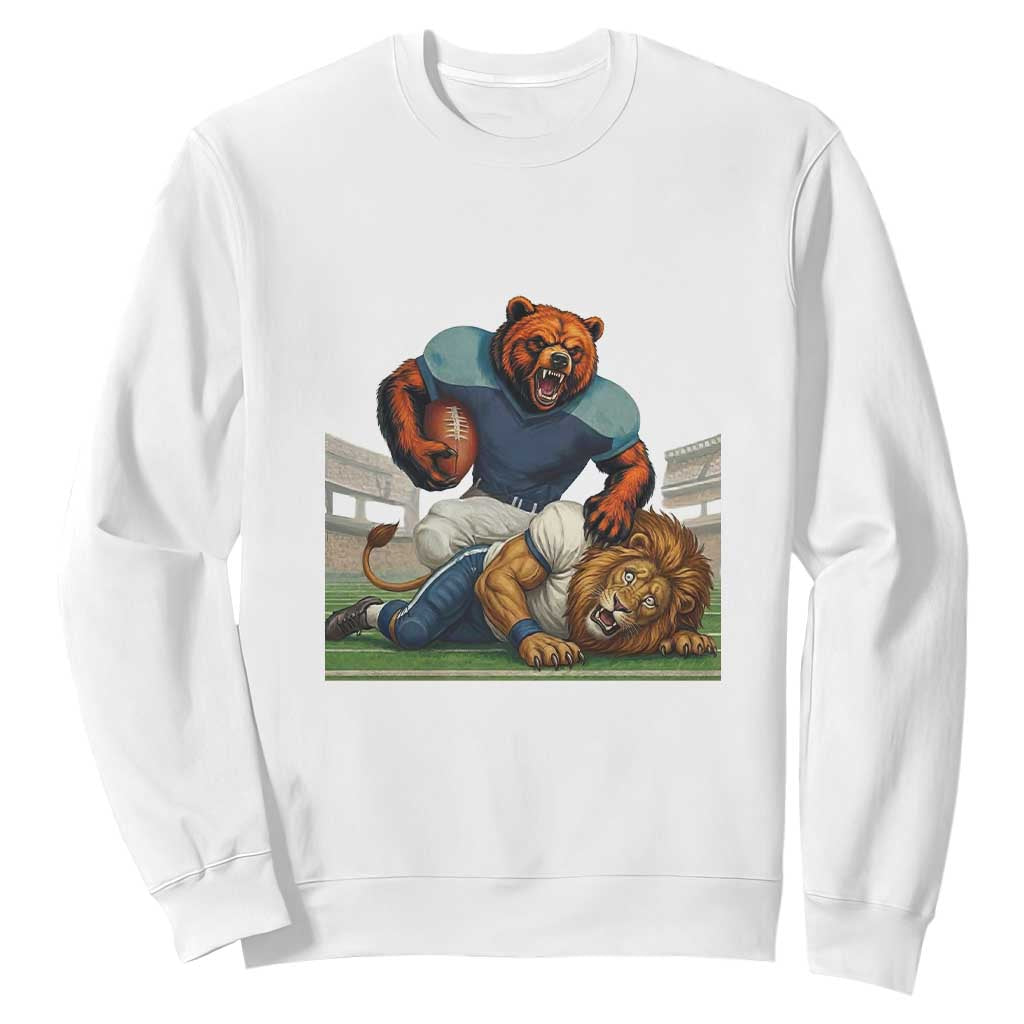 Football Rival Gift Sweatshirt Fierce Br Defeating Lio TS12 White Print Your Wear
