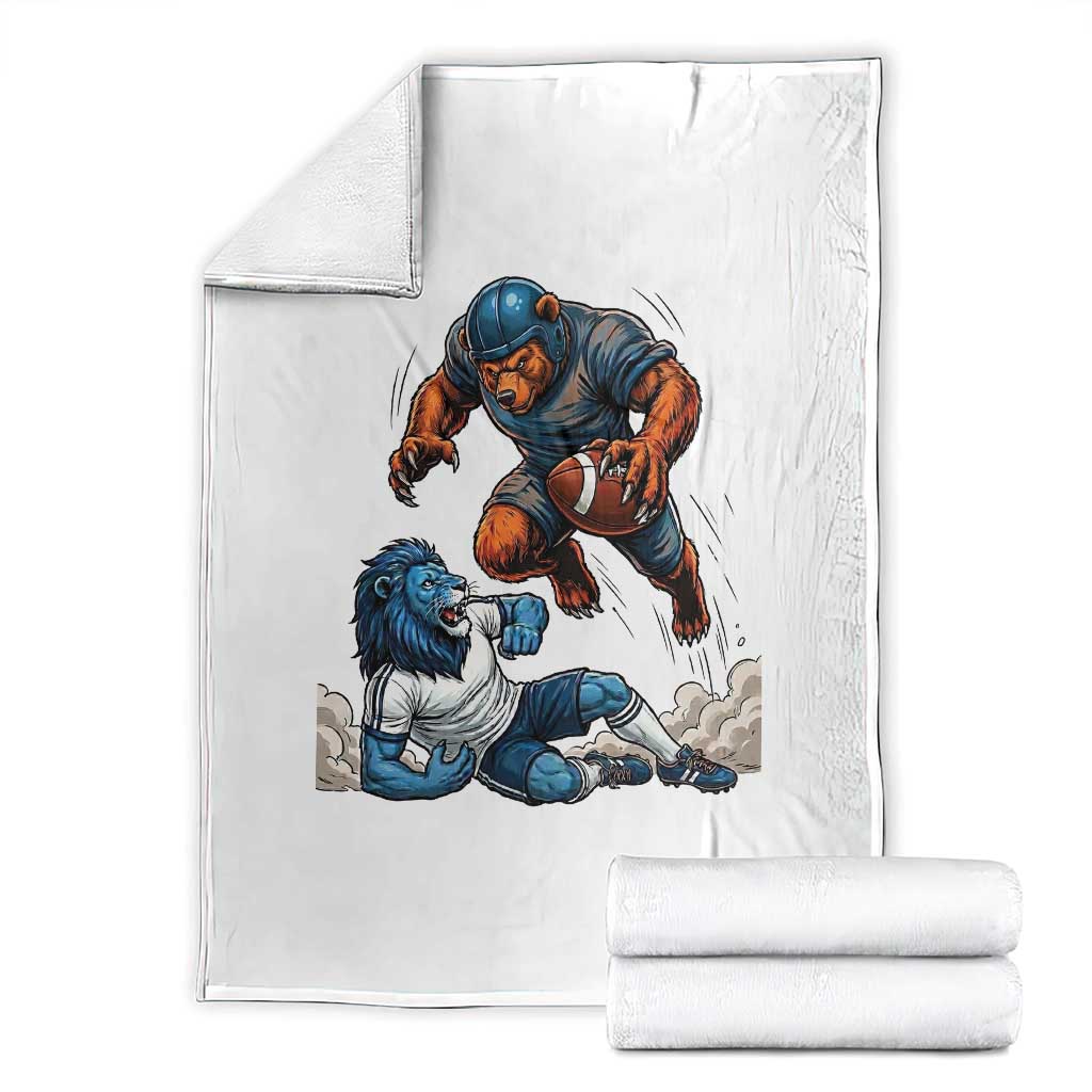 Fierce Br Defeating Lio Throw Blanket Gift For Football Lovers TS12 White Print Your Wear