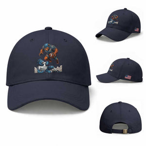 Fierce Br Defeating Lio Baseball Cap Gift For Football Lovers TS12 Baseball Cap Universal Fit Navy Print Your Wear