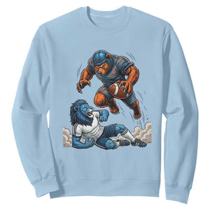 Fierce Br Defeating Lio Sweatshirt Gift For Football Lovers TS12 Light Blue Print Your Wear