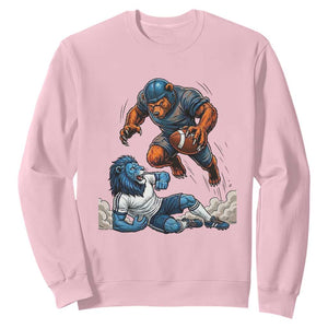 Fierce Br Defeating Lio Sweatshirt Gift For Football Lovers TS12 Light Pink Print Your Wear