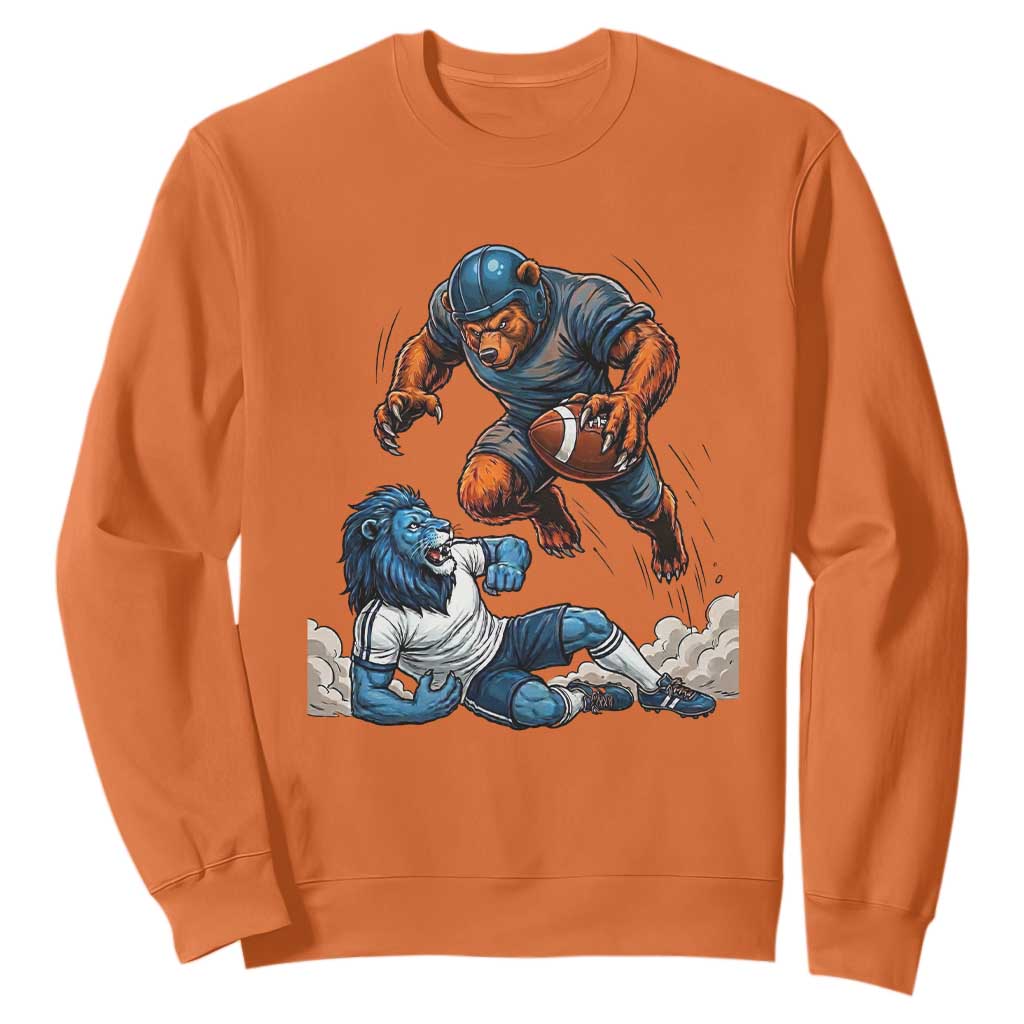Fierce Br Defeating Lio Sweatshirt Gift For Football Lovers TS12 Orange Print Your Wear