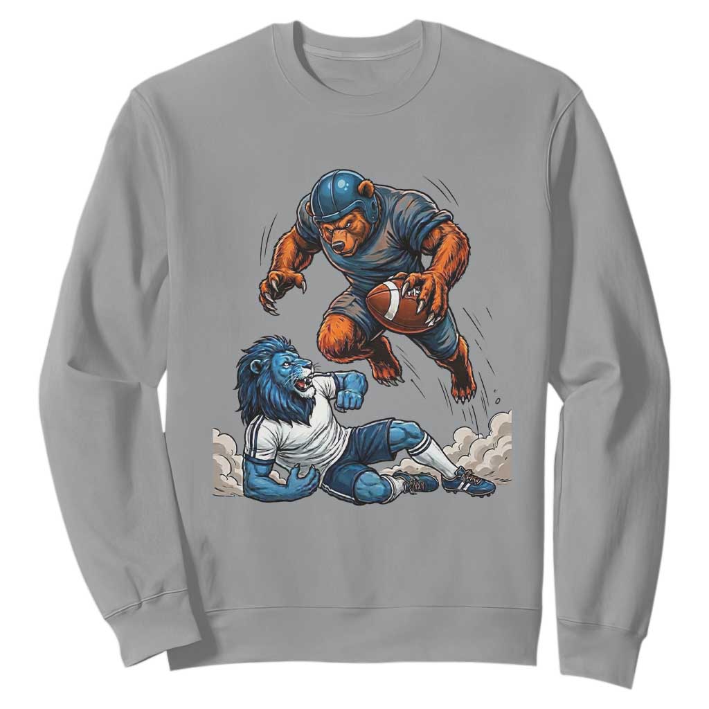 Fierce Br Defeating Lio Sweatshirt Gift For Football Lovers TS12 Sport Gray Print Your Wear