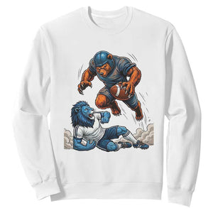 Fierce Br Defeating Lio Sweatshirt Gift For Football Lovers TS12 White Print Your Wear