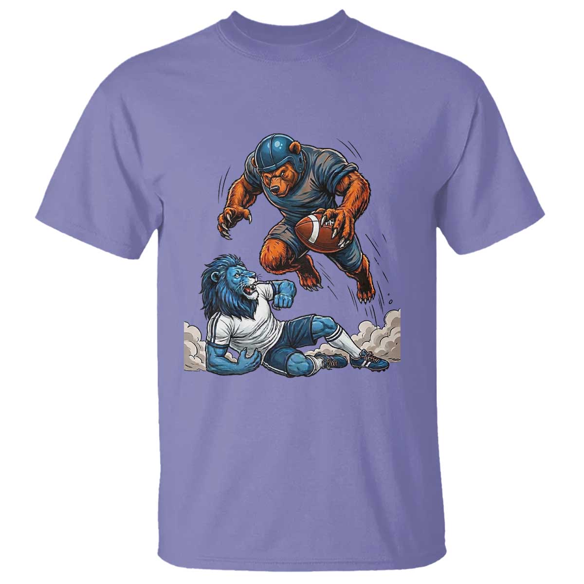 Fierce Br Defeating Lio T Shirt Gift For Football Lovers TS12 Violet Print Your Wear