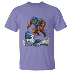 Fierce Br Defeating Lio T Shirt Gift For Football Lovers TS12 Violet Print Your Wear