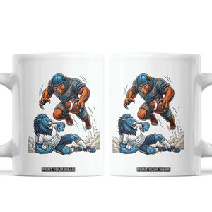Fierce Br Defeating Lio Coffee Mug Gift For Football Lovers TS12 White Print Your Wear