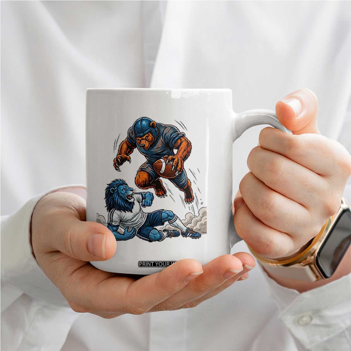 Fierce Br Defeating Lio Coffee Mug Gift For Football Lovers TS12 Print Your Wear