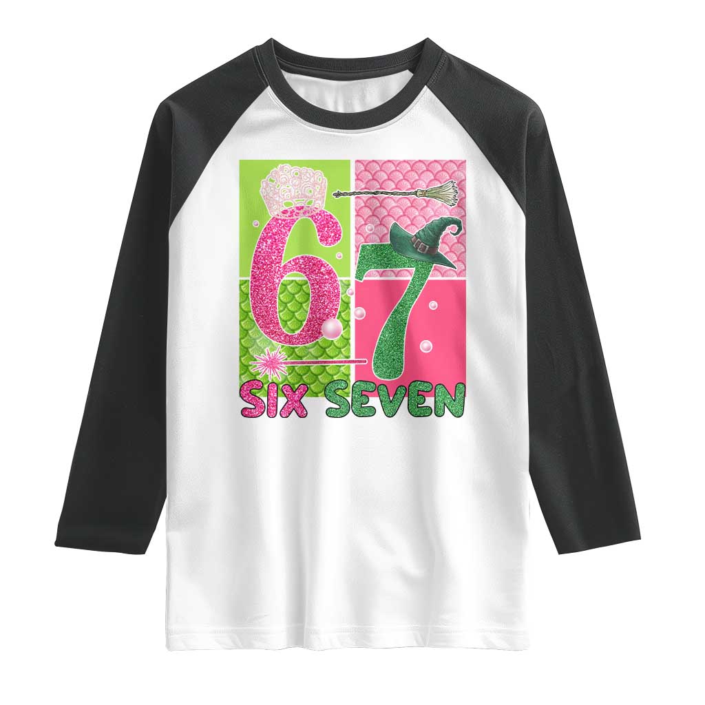 I Was Six Now I Am Seven Raglan Shirt Fantasy Birthday Girl TS12 White Black Print Your Wear
