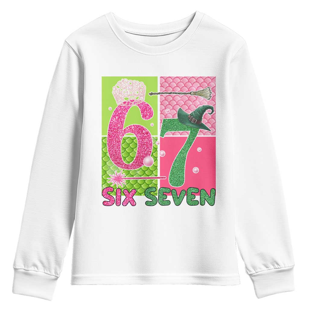 I Was Six Now I Am Seven Youth Sweatshirt Fantasy Birthday Girl TS12 White Print Your Wear