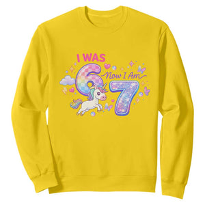 I Was 6 Now I Am 7 Sweatshirt Funny Birthday Alpha Kids TS12 Daisy Print Your Wear