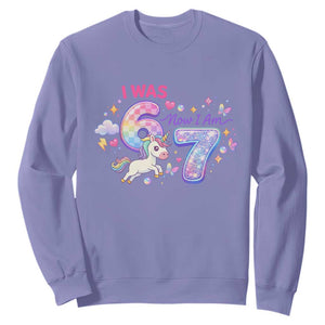 I Was 6 Now I Am 7 Sweatshirt Funny Birthday Alpha Kids TS12 Violet Print Your Wear