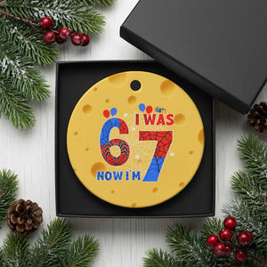 I Was 6 Now I Am 7 Ceramic Ornament Funny Spider Birthday Boy TS12 1pc Yellow Cheese Print Your Wear