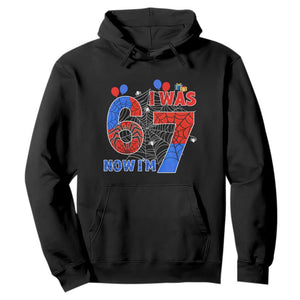 I Was 6 Now I Am 7 Hoodie Funny Spider Birthday Boy TS12 Black Print Your Wear