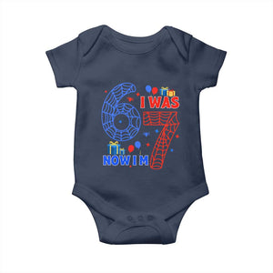 Spider Boy I Was 6 Now I Am 7 Baby Onesie Seventh Birthday Gift TS12 Navy Print Your Wear