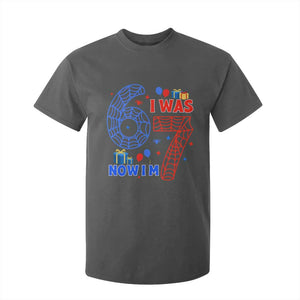 Spider Boy I Was 6 Now I Am 7 T Shirt For Kid Seventh Birthday Gift TS12 Dark Heather Print Your Wear