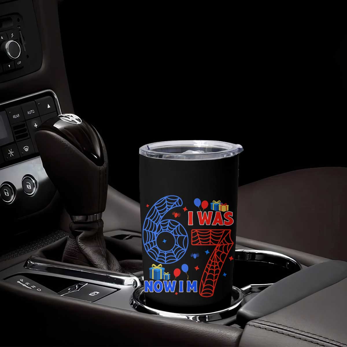 Spider Boy I Was 6 Now I Am 7 Tumbler Cup Seventh Birthday Gift TS12 Print Your Wear