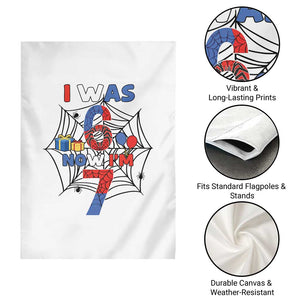I Was 6 Now I Am 7 Garden Flag Spider Themed Birthday Boy TS12 Print Your Wear